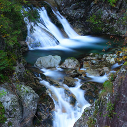 Waterfalls on a Roztoka Stream, Tatra National Park, High Tatras