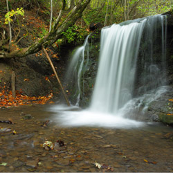 Waterfall on a SlowiaĹski Stream, Ciśniańsko-Wetliński Landscape Park, Western Bieszczady