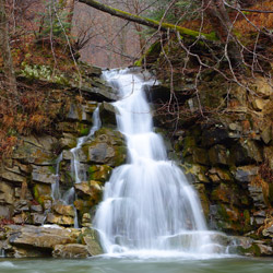 Wodospad nad Wołosatym, Park Krajobrazowy Doliny Sanu, Bieszczady Zachodnie